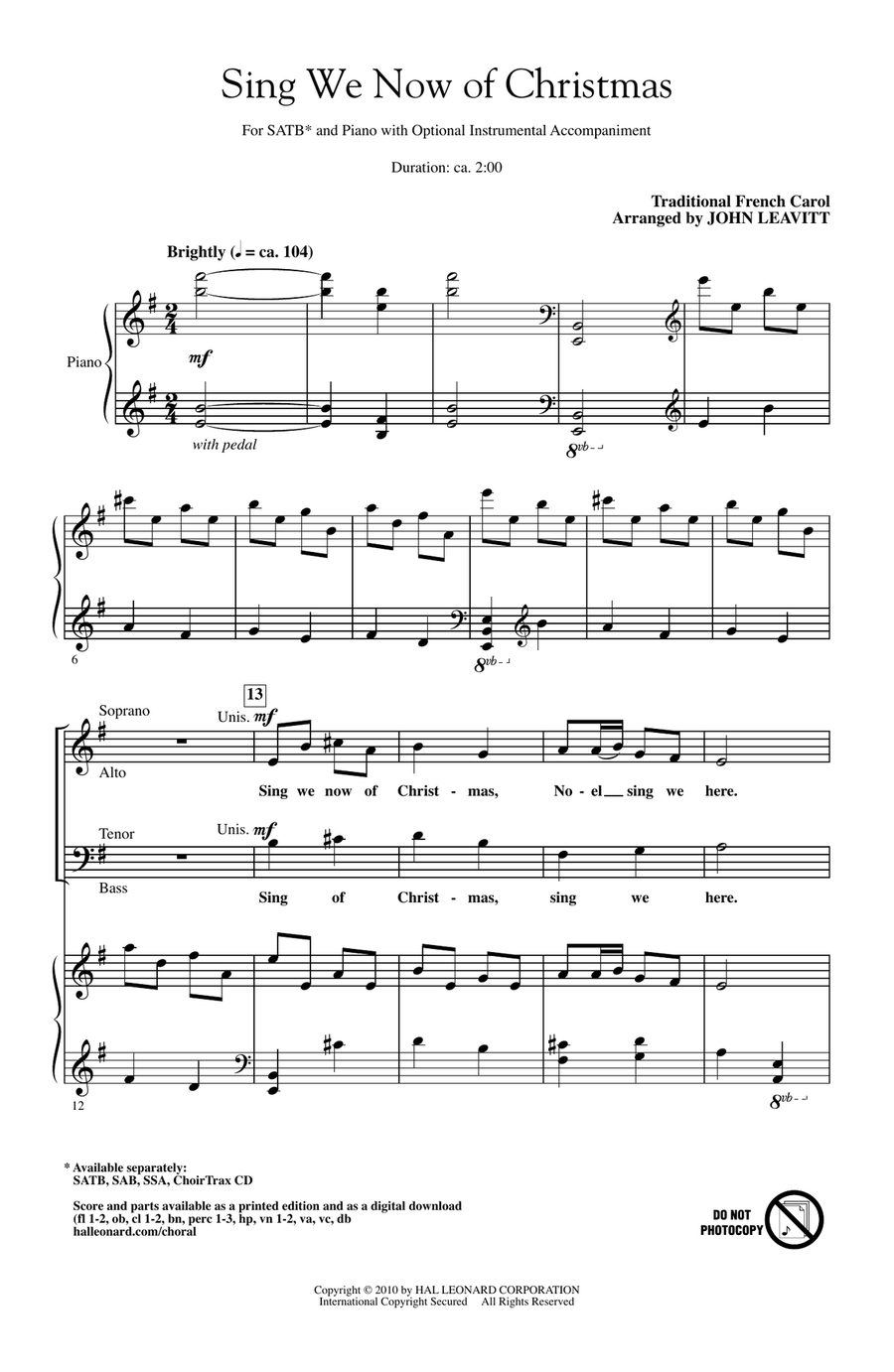 Sing We Now Of Christmas