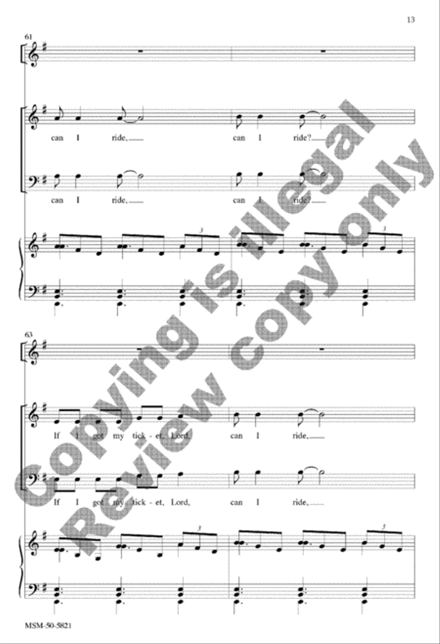If I Got My Ticket If I Got My Ticket 3-Part scores gallery preview page 13