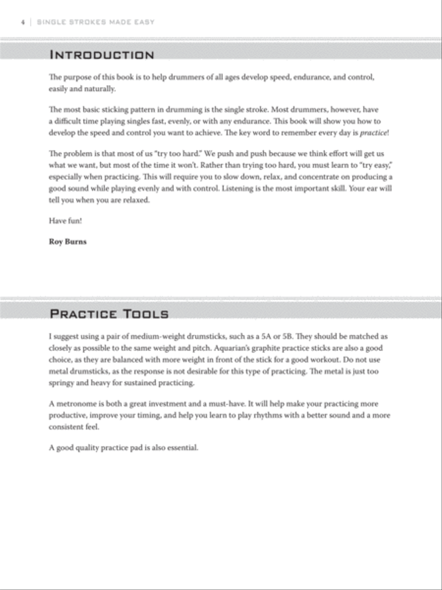 Single Strokes Made Easy Percussion scores gallery preview page 3