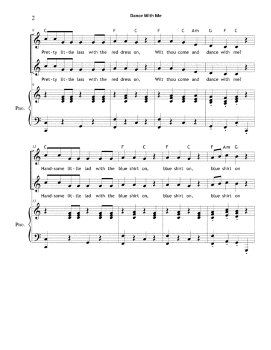 Dance With Me (2-Part Version) SA scores gallery preview page 2