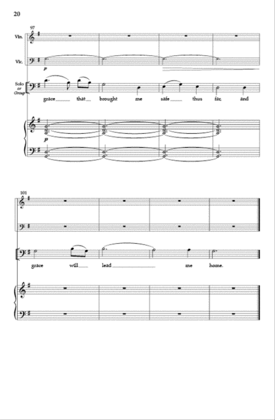 Amazing Grace (SATB) 4-Part scores gallery preview page 19