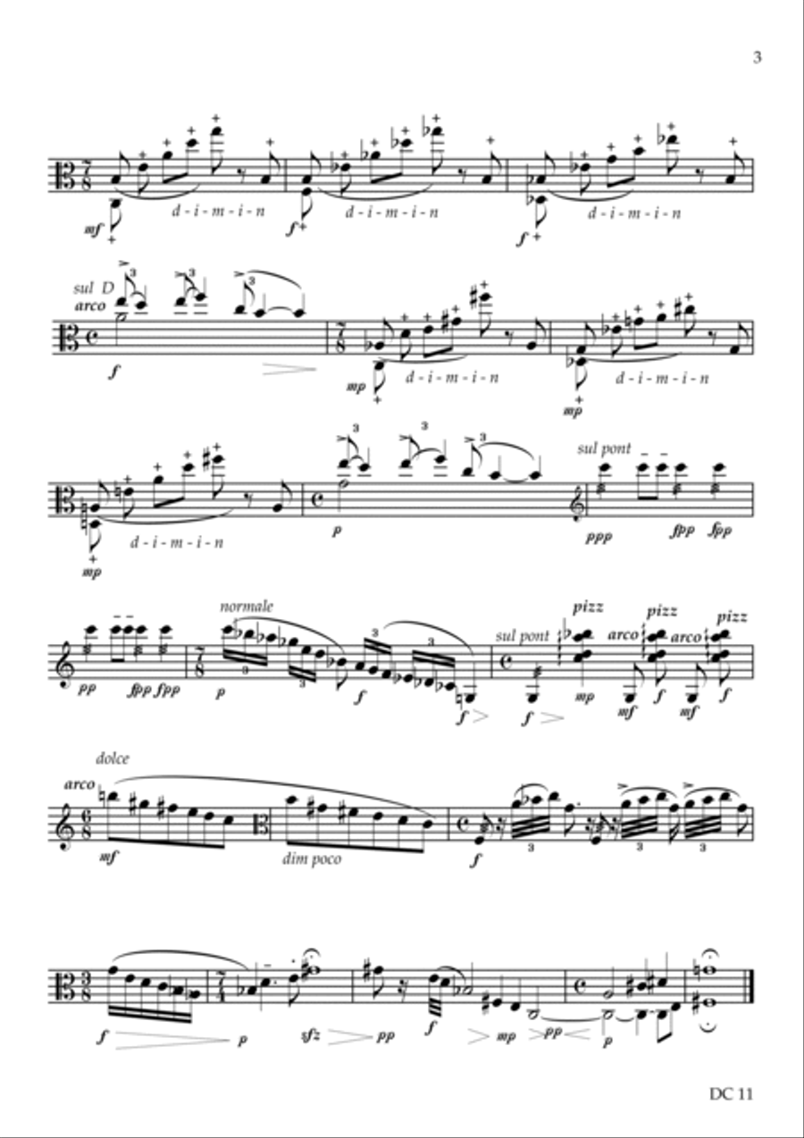 Signatures - for solo viola Viola Solo scores gallery preview page 2
