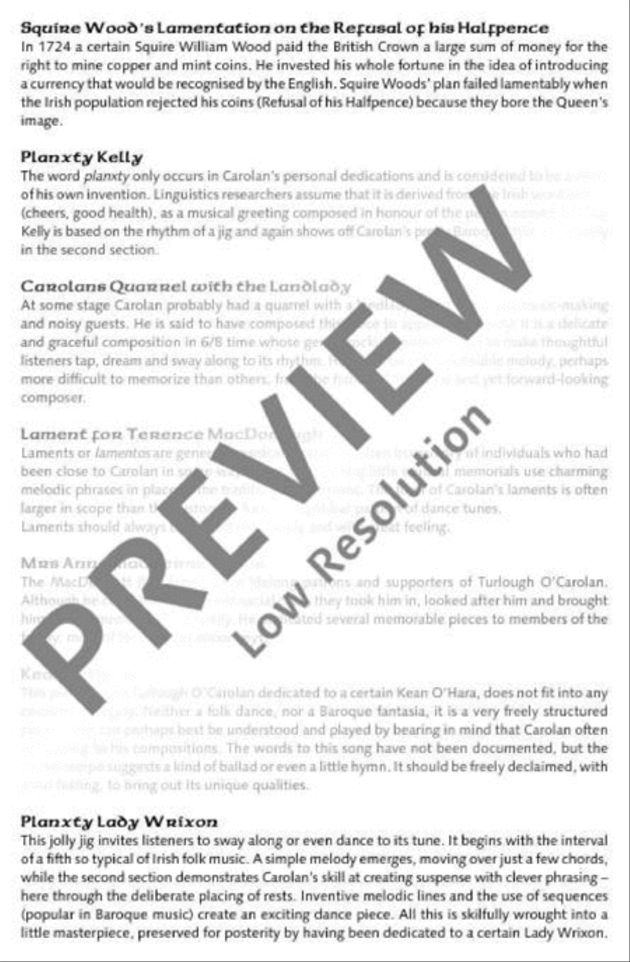 The O'Carolan Book Flute scores gallery preview page 11