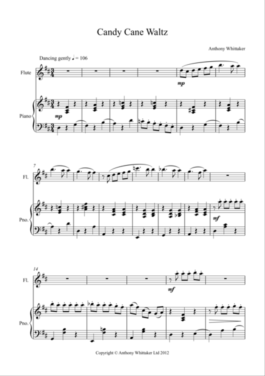 Candy Cane Waltz Candy Cane Waltz Woodwind Duet scores gallery preview page 1