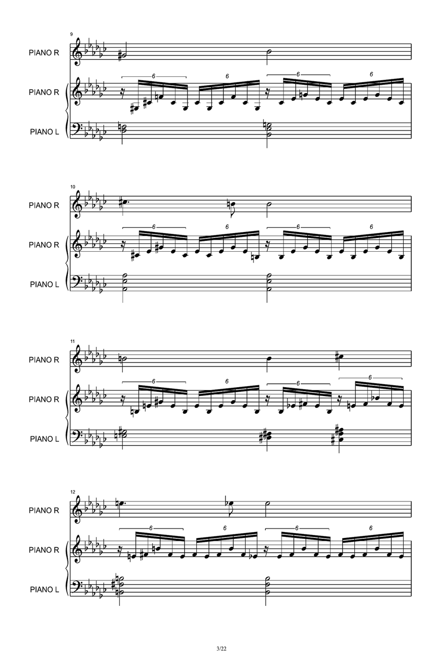 in G-Flat Major No.3 Impromptus-Franz Schubert Piano Solo scores gallery preview page 3