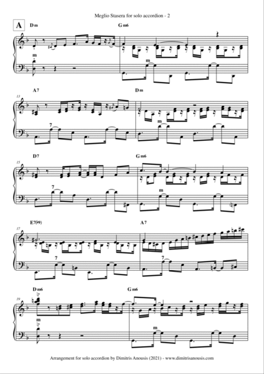Meglio Stasera Accordion scores gallery preview page 4