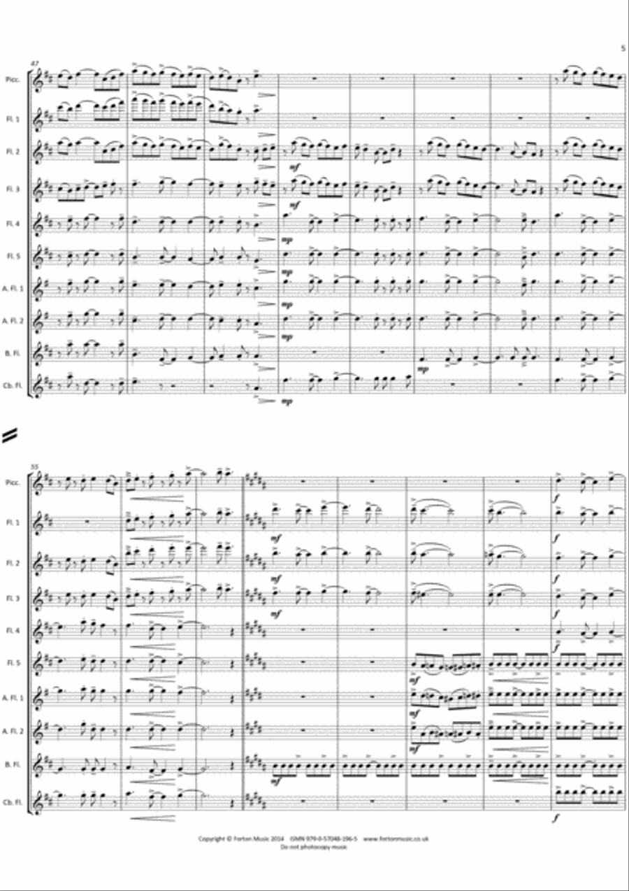 Showtime! Flute scores gallery preview page 5