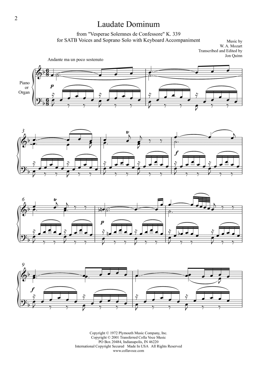 Laudate Dominum 4-Part scores gallery preview page 1