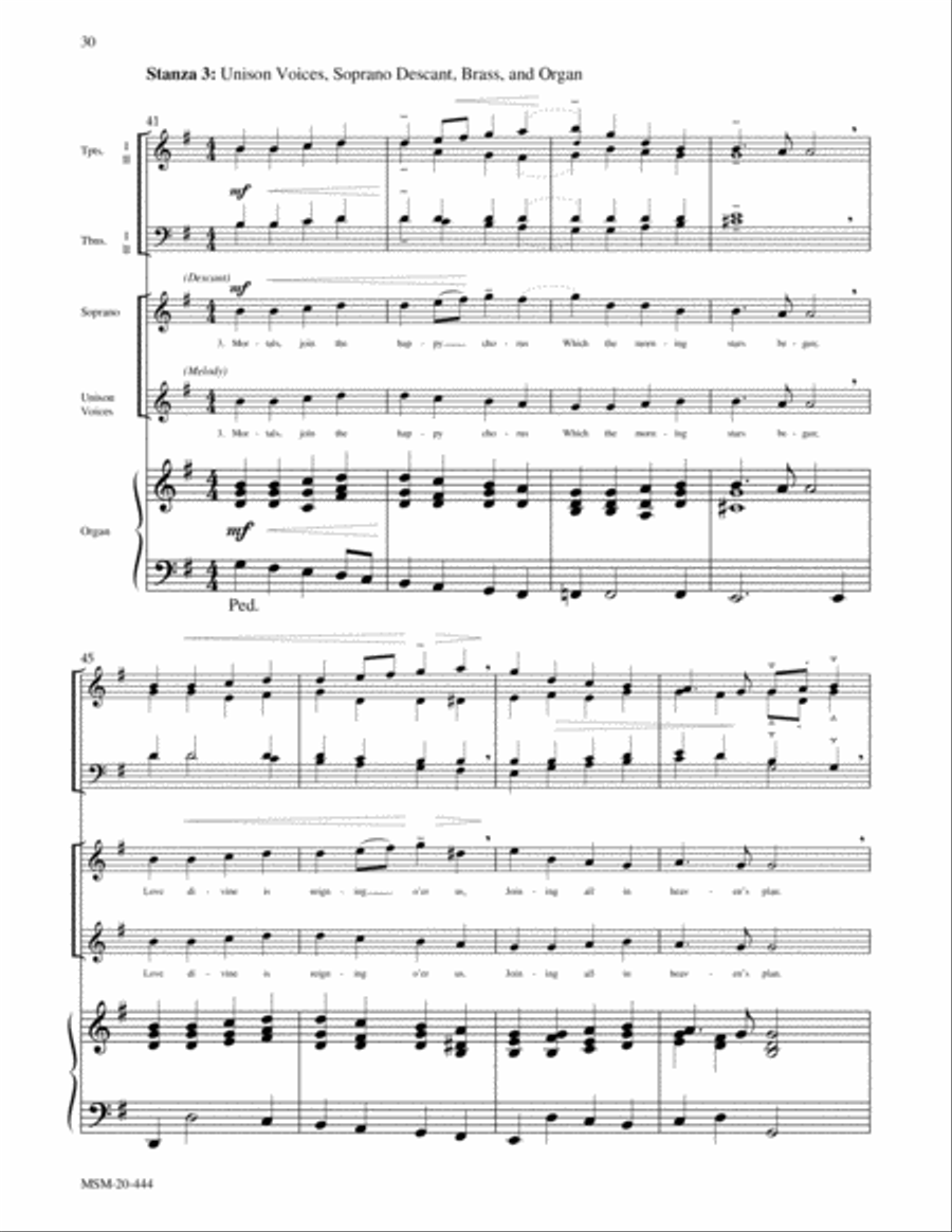 Festive Hymn Settings, Set 5 Unison Choir scores gallery preview page 7