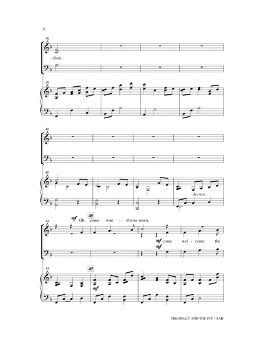 The Holly And The Ivy 3-Part scores gallery preview page 4