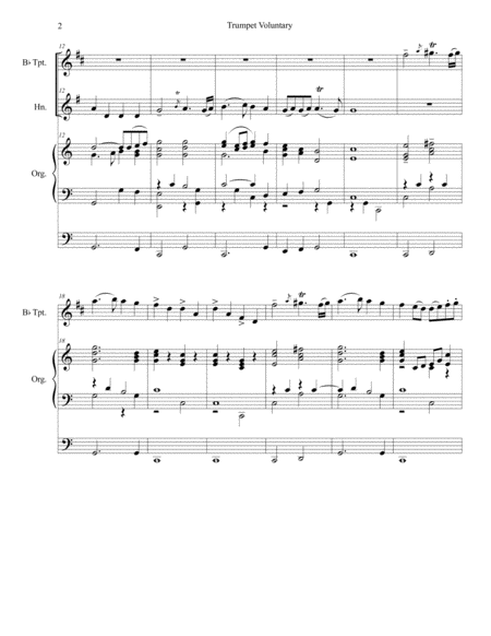 Trumpet Voluntary (Duet for Bb-Trumpet and French Horn - Organ Accompaniment) image number null
