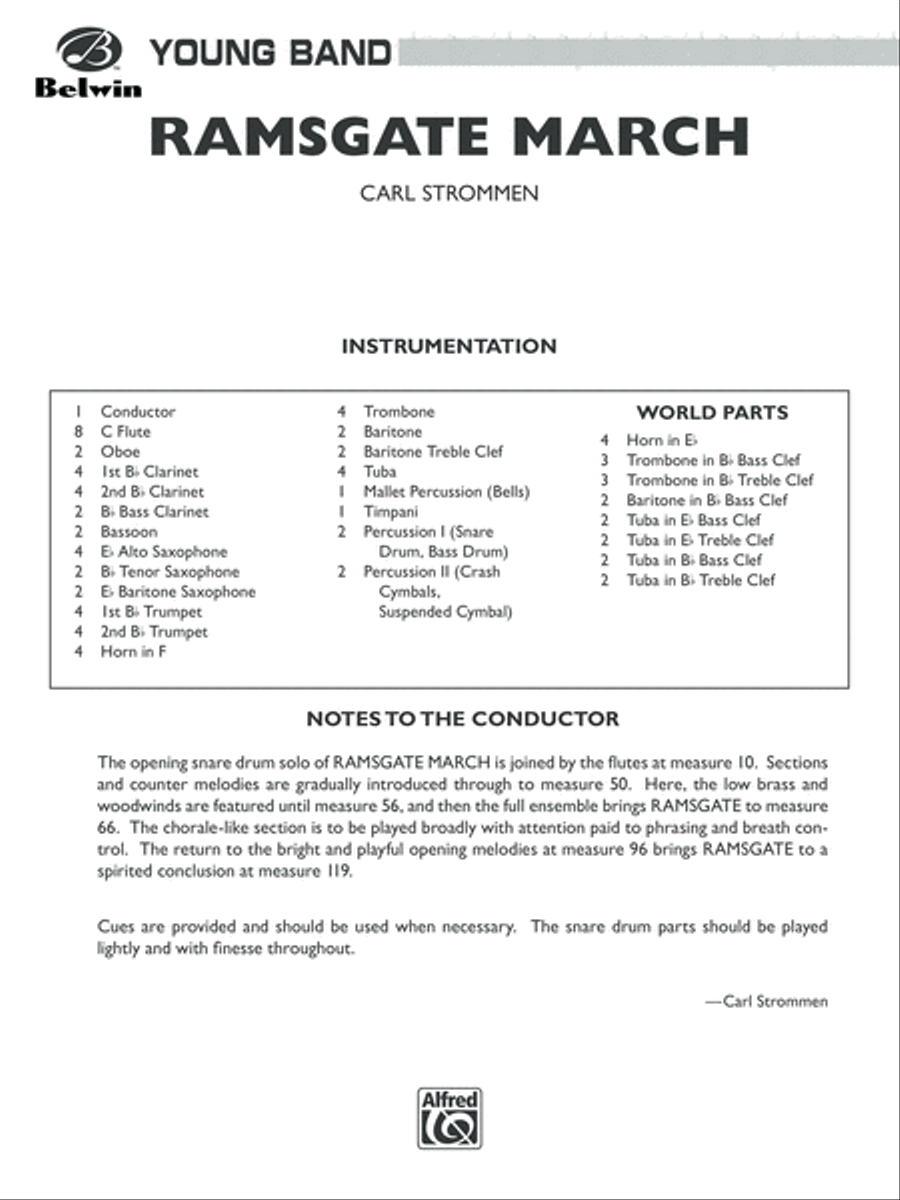 Ramsgate March: Score Concert Band scores gallery preview page 1