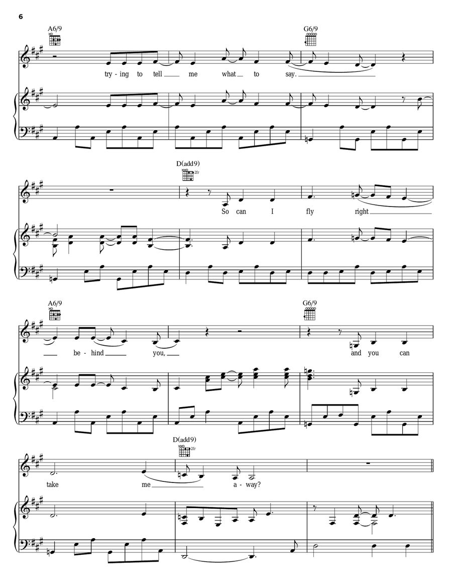 Nightingale Piano, Vocal, Guitar scores gallery preview page 6
