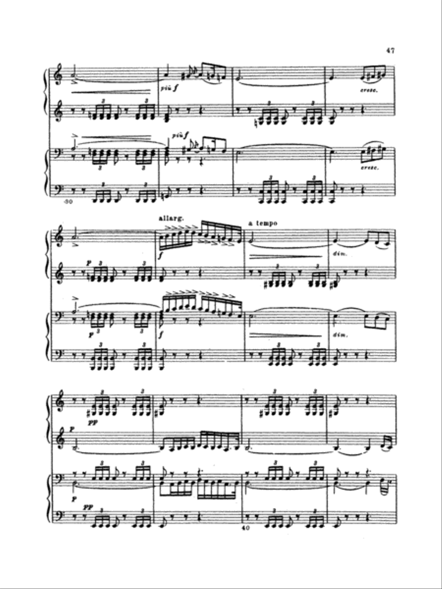 Tchaikovsky: Festival Overture on the Danish National hymn (Op. 15) and Capriccio Italien (Op. 45) Piano Duet scores gallery preview page 3