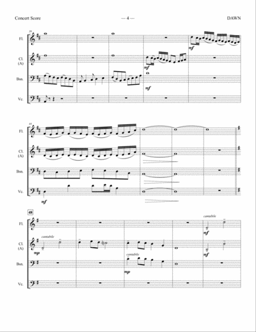 Dawn Dawn Small Ensemble scores gallery preview page 4