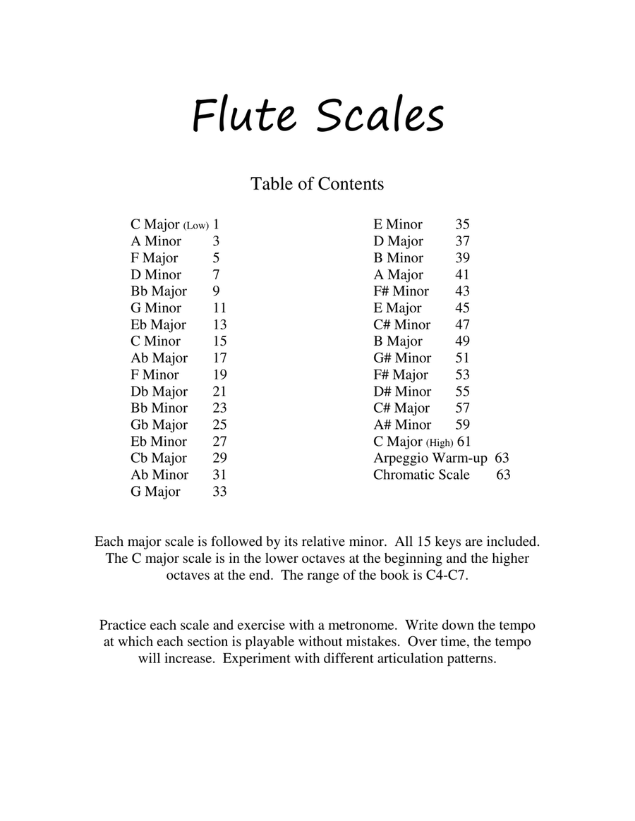 Flute Scales Flute Solo scores gallery preview page 2