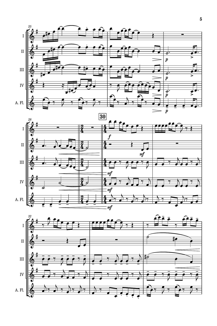 Breakfast In America Woodwind Quintet scores gallery preview page 6