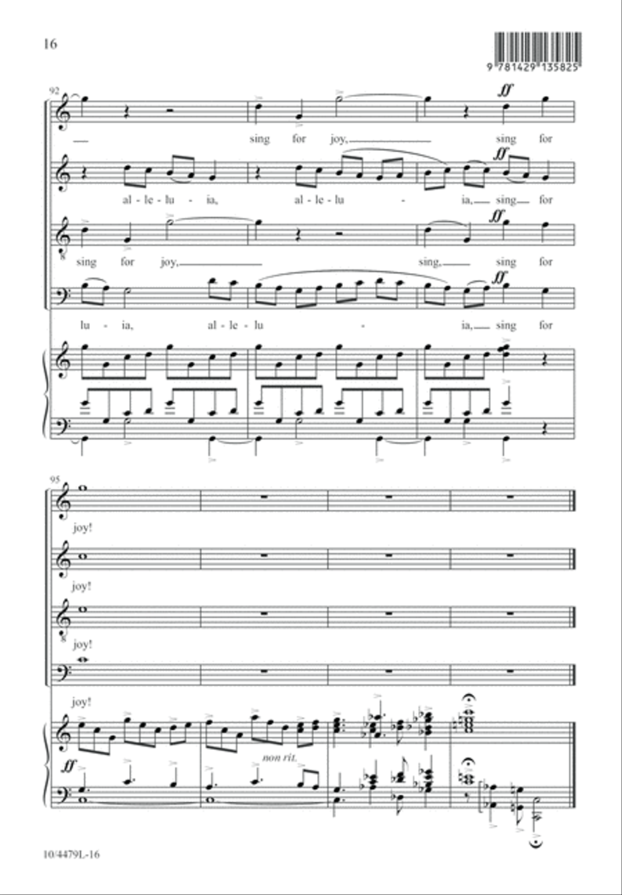 Sing for Joy, Alleluia! 4-Part scores gallery preview page 17