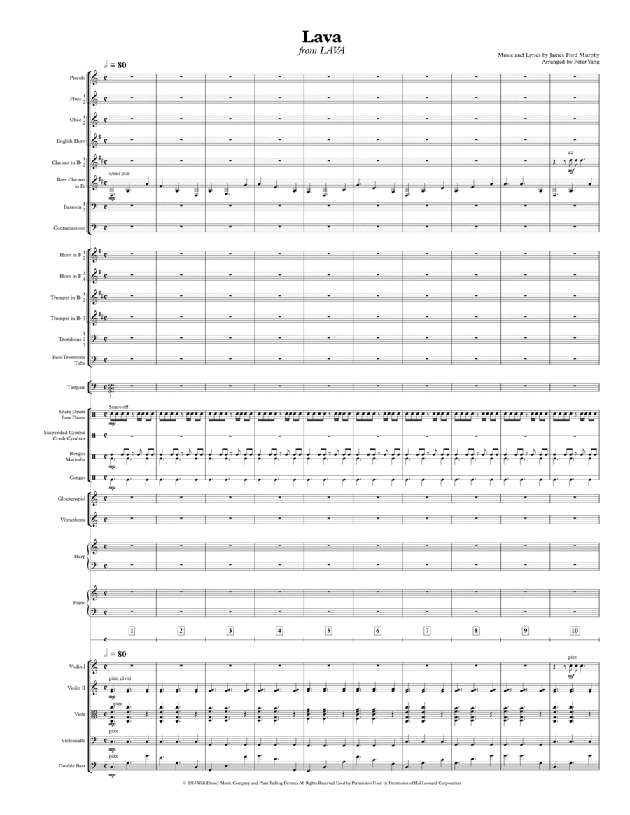 Lava Full Orchestra scores gallery preview page 1