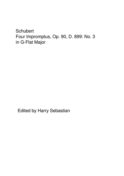 Schubert - Four Impromptus, Op. 90, D. 899: No. 3 in Gb Major image number null