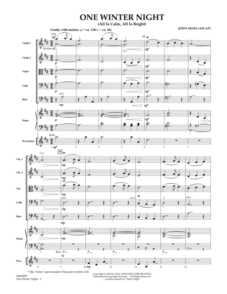 One Winter Night (All Is Calm, All Is Bright) - Full Score