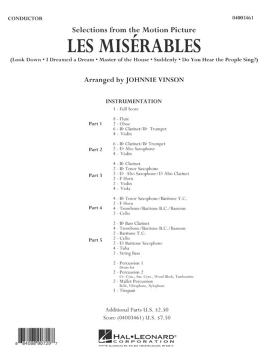 Les Misérables (Selections from the Motion Picture) Concert Band scores gallery preview page 2