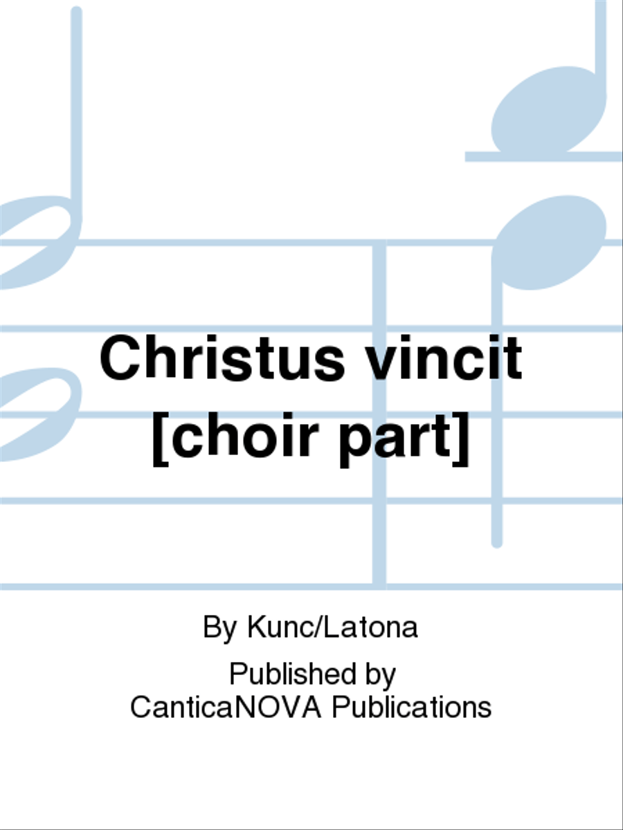 Christus vincit [choir part] 4-Part scores gallery preview page 1