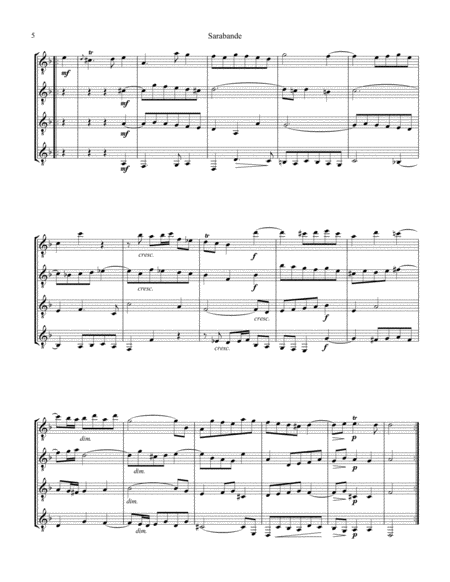 Orchestral Suite 2 BWV 1067, mov. 2-7 for guitar quartet image number null