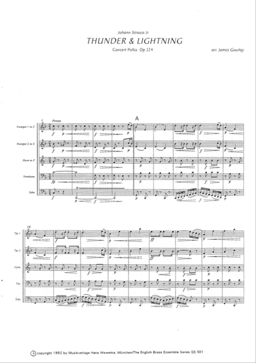 Thunder & Lightning Brass Quintet scores gallery preview page 4