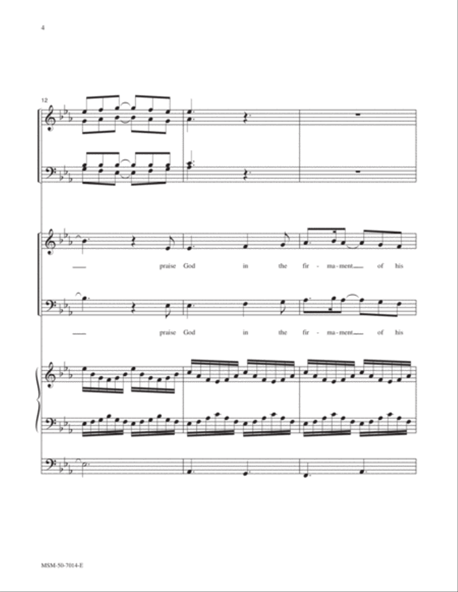 Psalm 150 Choir scores gallery preview page 4
