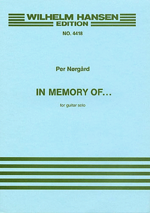 Per Norgard: In Memory Of...