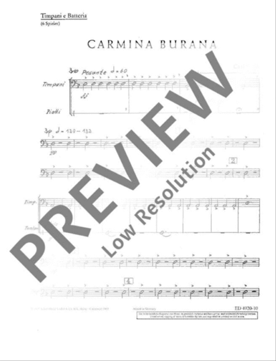 Carmina Burana Choir scores gallery preview page 4