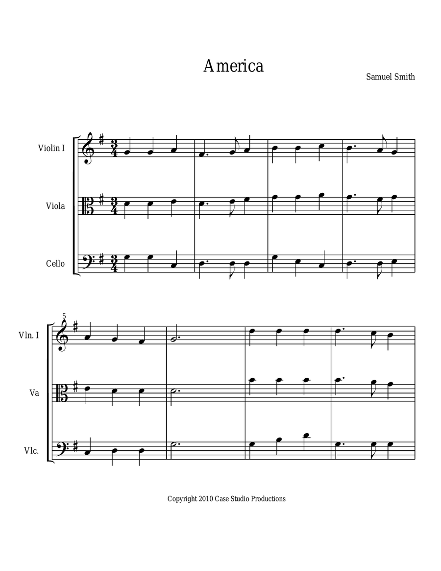 Hymns For String Trio book 1 - violin, viola,cello String Trio scores gallery preview page 5
