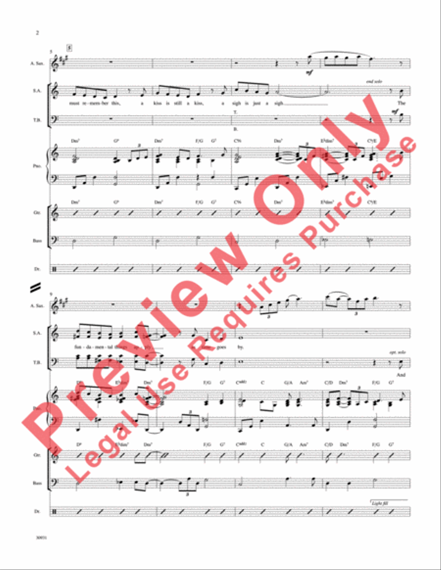 As Time Goes By Choir scores gallery preview page 3