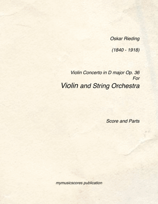Book cover for Violin Concerto Op.36 for Violin and String Orchestra