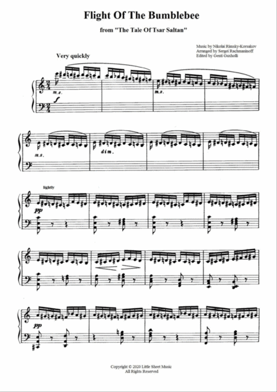 Flight Of The Bumblebee Piano Solo scores gallery preview page 2