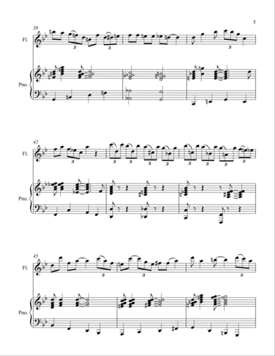 Basin Street Blues Flute Solo scores gallery preview page 5