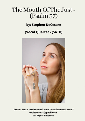 Book cover for The Mouth Of The Just (Psalm 37) (Vocal Quartet - (SATB)