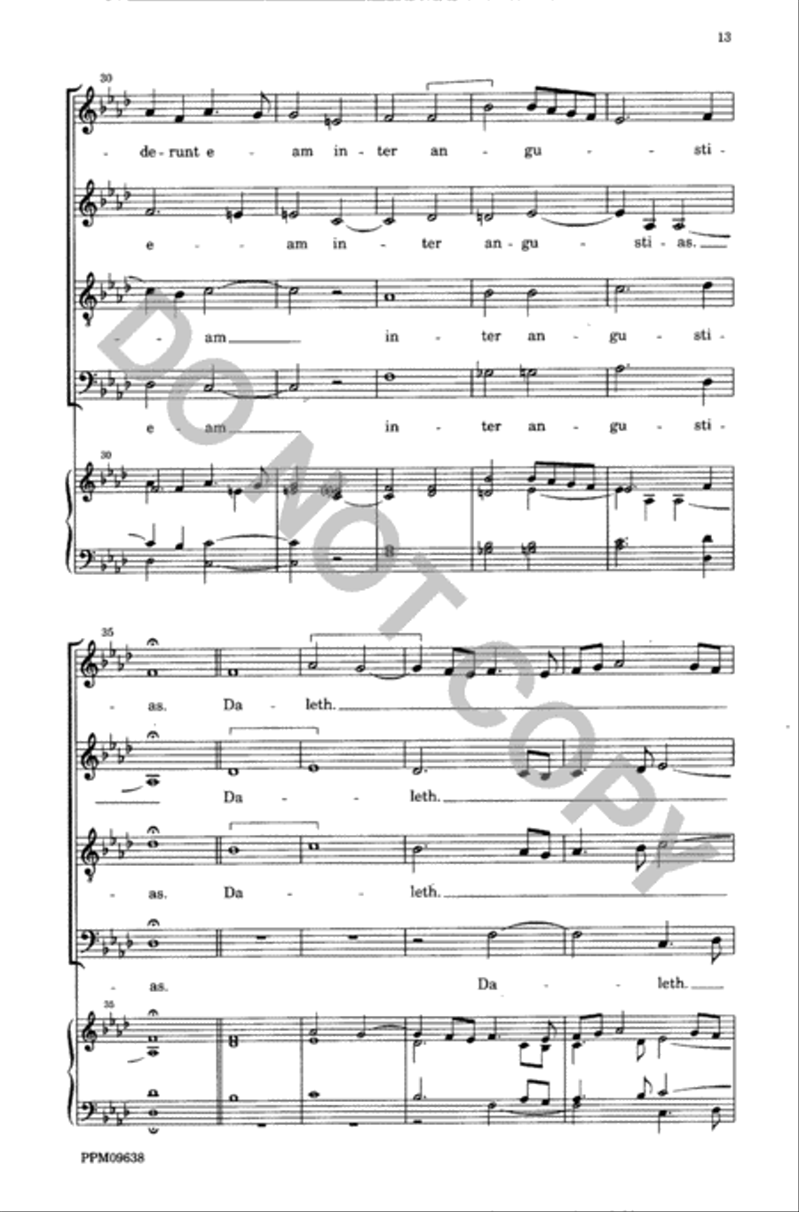 Lamentations of the Prophet Jeremiah 4-Part scores gallery preview page 14