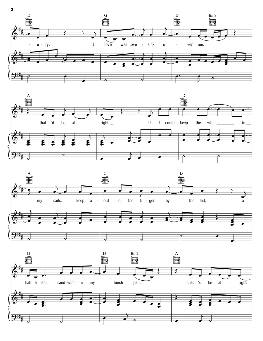 That'd Be Alright Piano, Vocal, Guitar scores gallery preview page 2