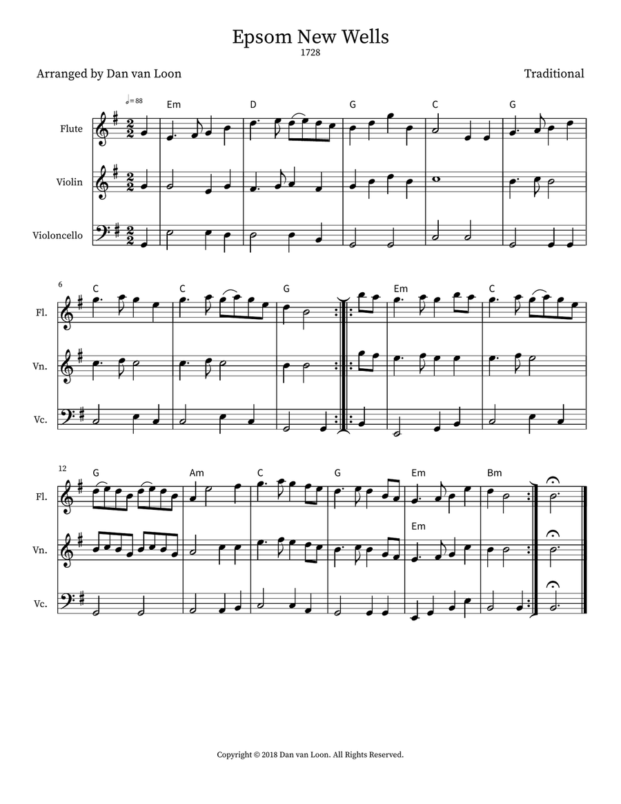 Epsom New Wells Small Ensemble scores gallery preview page 1