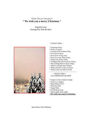 Book cover for we wish you a merry Christmas (For Violin Trio)