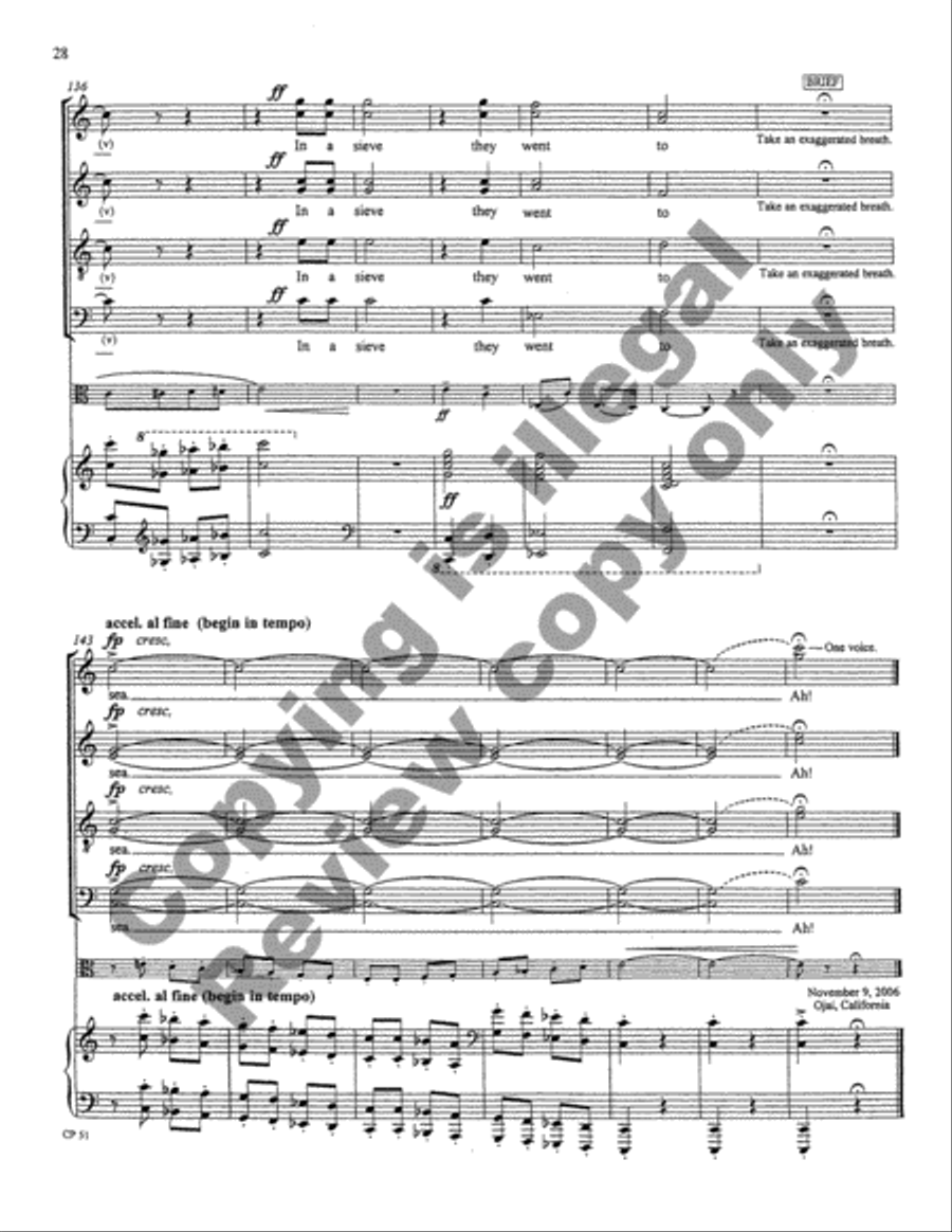 A Song, A Prayer, A Voyage 4-Part scores gallery preview page 28