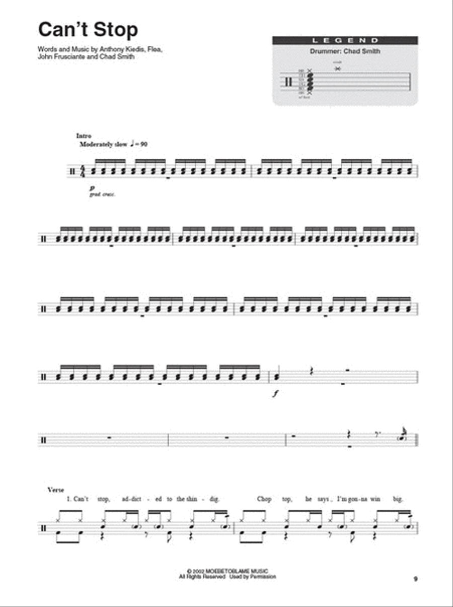 Red Hot Chili Peppers Percussion scores gallery preview page 4