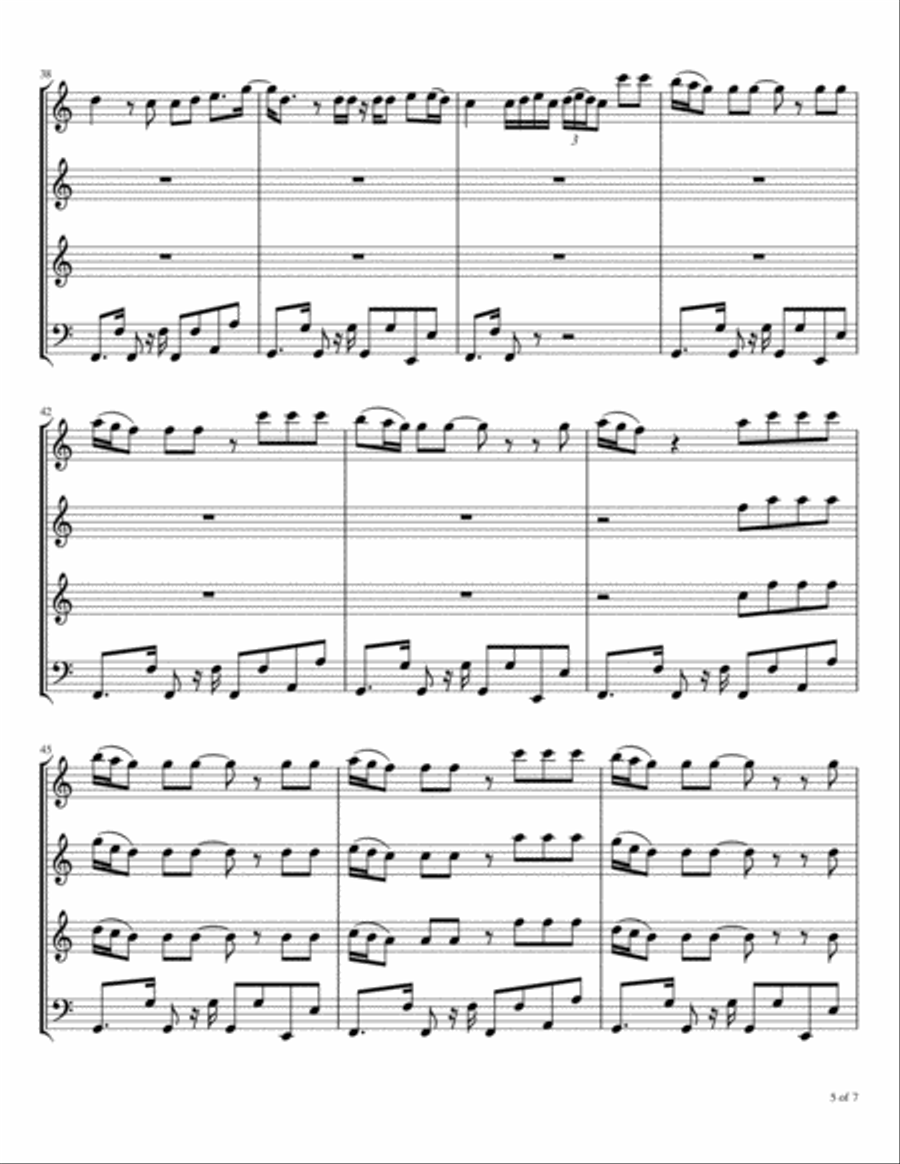 Millionaire Woodwind Quartet scores gallery preview page 6