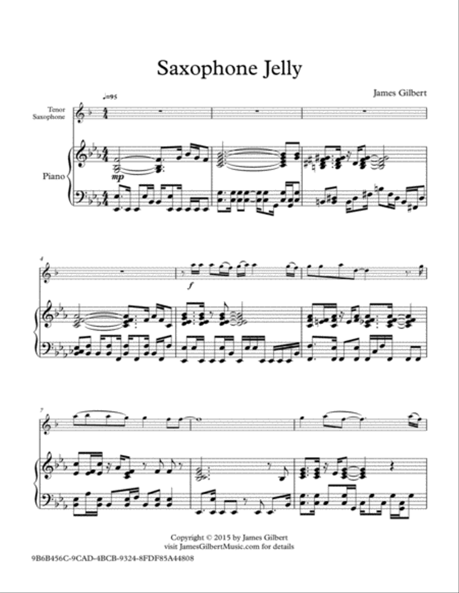 Saxophone Jelly Tenor Saxophone scores gallery preview page 1