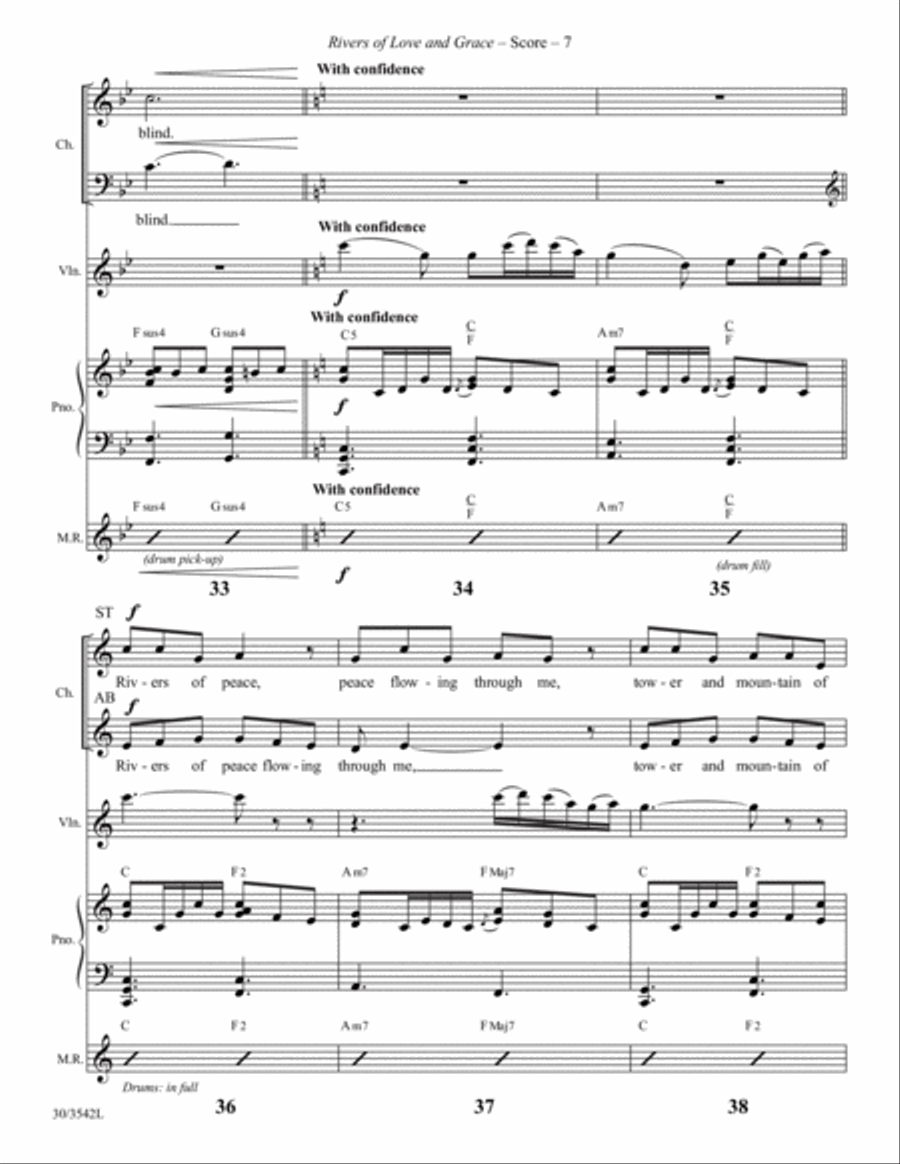 Rivers of Love and Grace - Instrumental Ensemble Score and Parts Choir scores gallery preview page 9