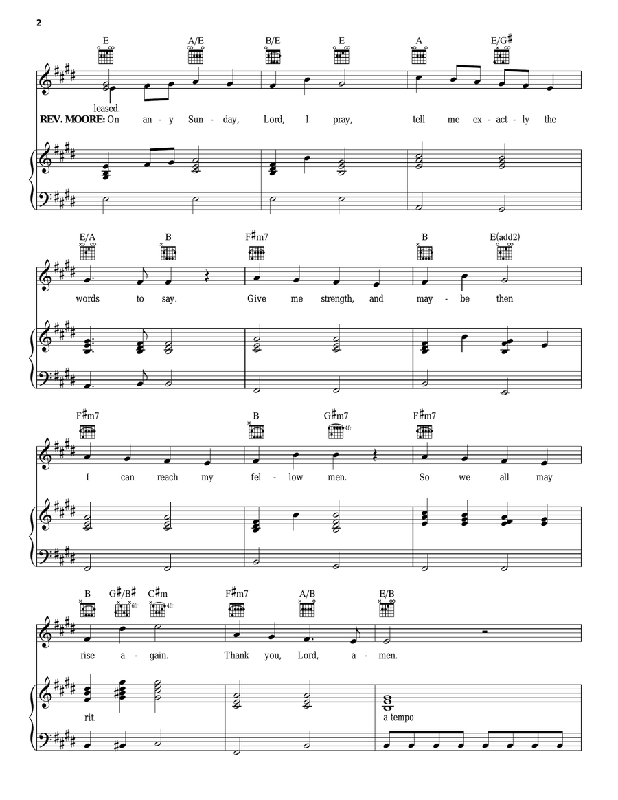 On Any Sunday Piano, Vocal, Guitar scores gallery preview page 2