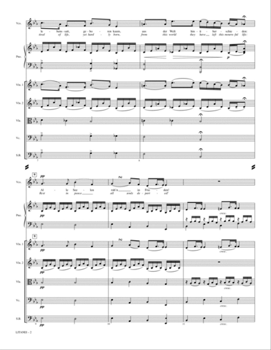 Litanei - Full Score Litanei - Full Score Choir scores gallery preview page 2