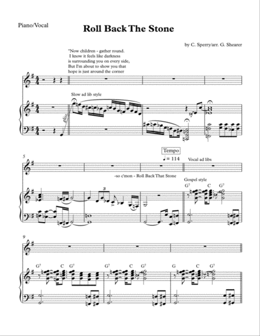 Roll Back The Stone Voice scores gallery preview page 1